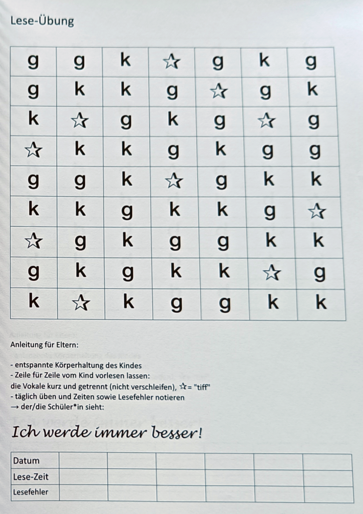 Laut-Buchstabenverbindungen: Arbeitsblatt aus LeXi von Küspert