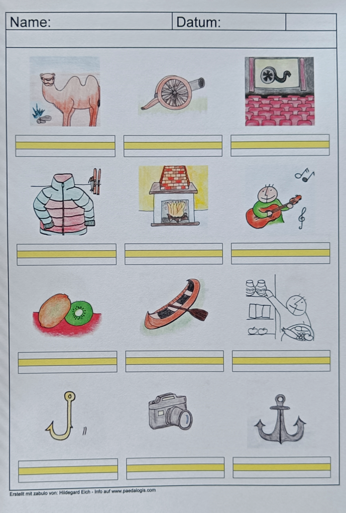 Zabulo Schreibübung